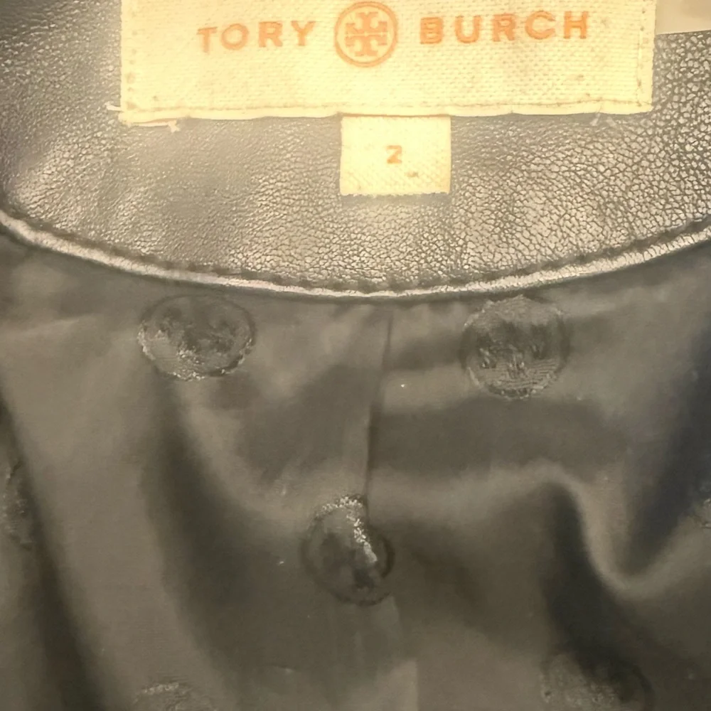 Women's Tory Burch Daphne Black  Leather Jacket EUC - Picture 5 of 7